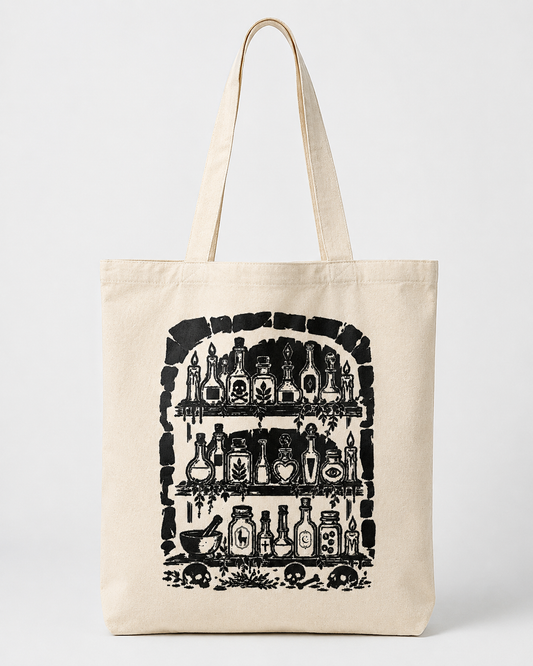 Apothecary Shelf Canvas Tote Bag