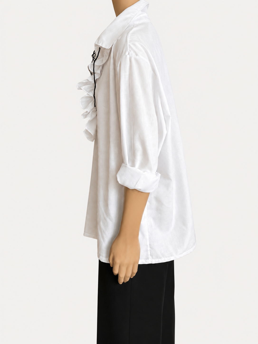 Ruffled Lace-Up Medieval Shirt