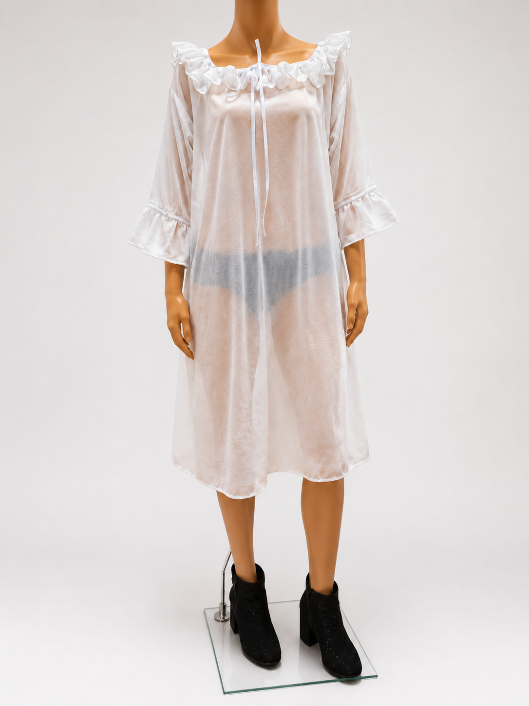 Sheer Renaissance Nightgown Dress – Romantic Peasant Chemise