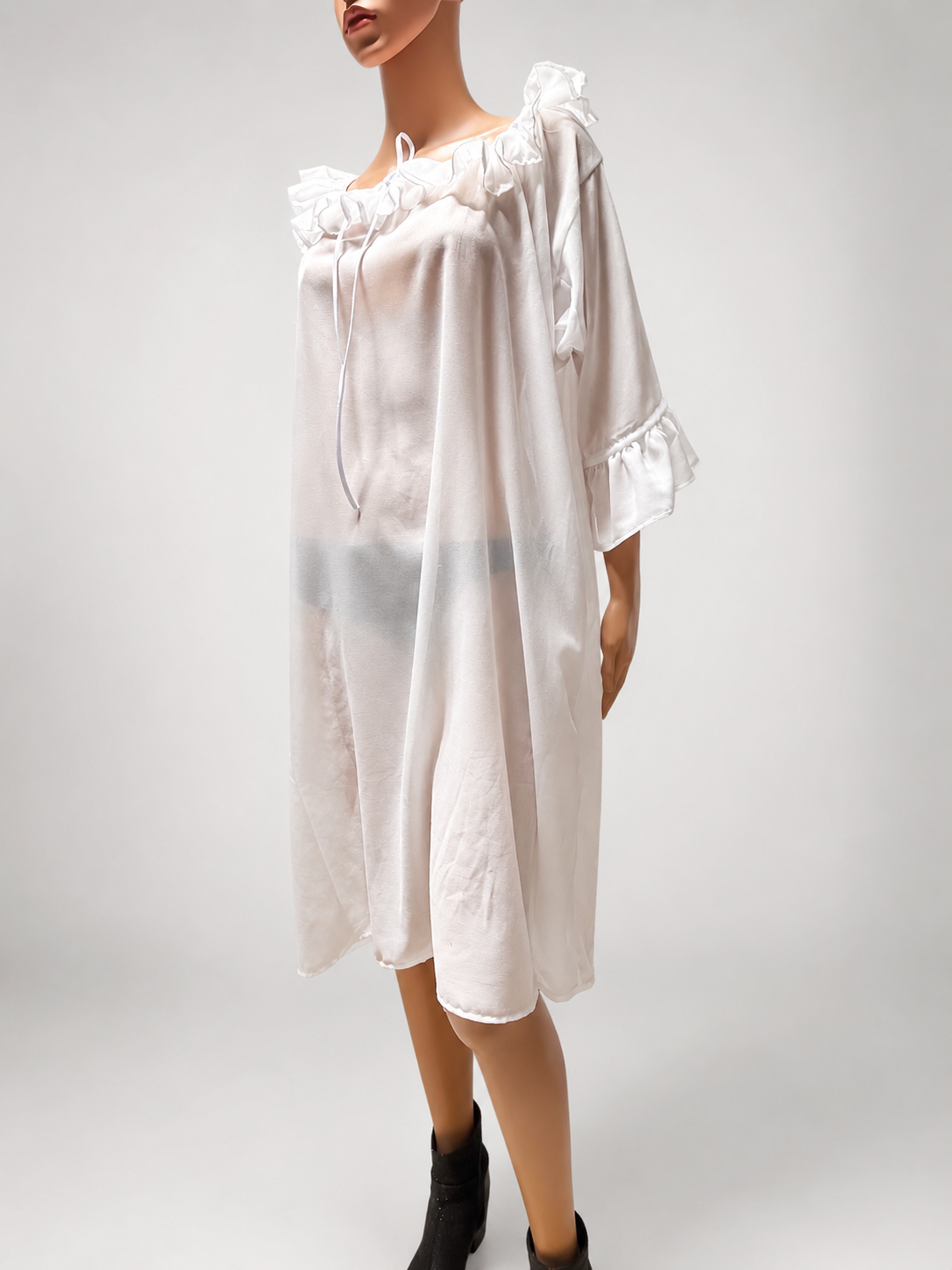 Sheer Renaissance Nightgown Dress – Romantic Peasant Chemise